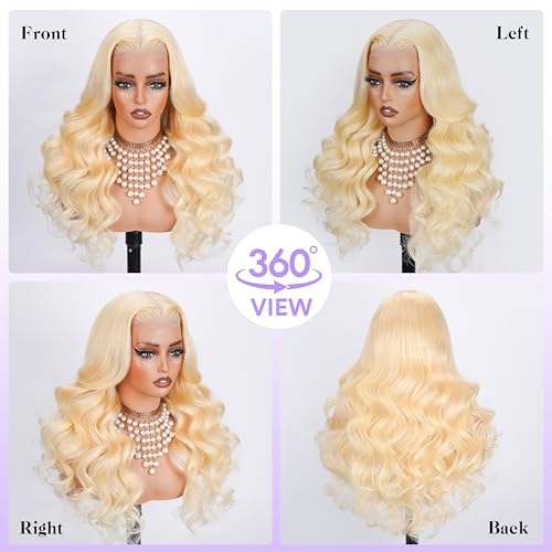 Trilumity 613 13X6 250 Density Body Wave 100% Human Hair - Natural Black Hair Replacement Wig
