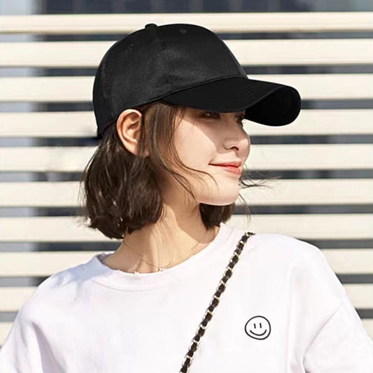 Trilumity Curly Baseball Cap Wig in Natural Black, front view