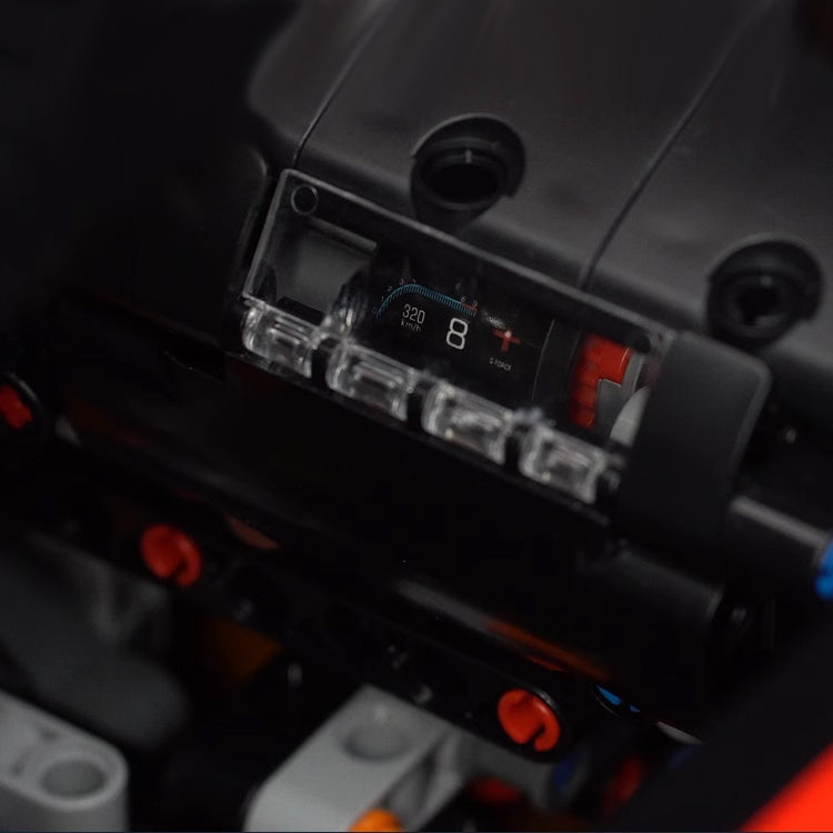 Trilumity Motorized Building Block Set: 1:8 Xx Track Hybrid Red Edition, The Ultimate Supercar, More Than 12 Features Restored(4100-Piece)