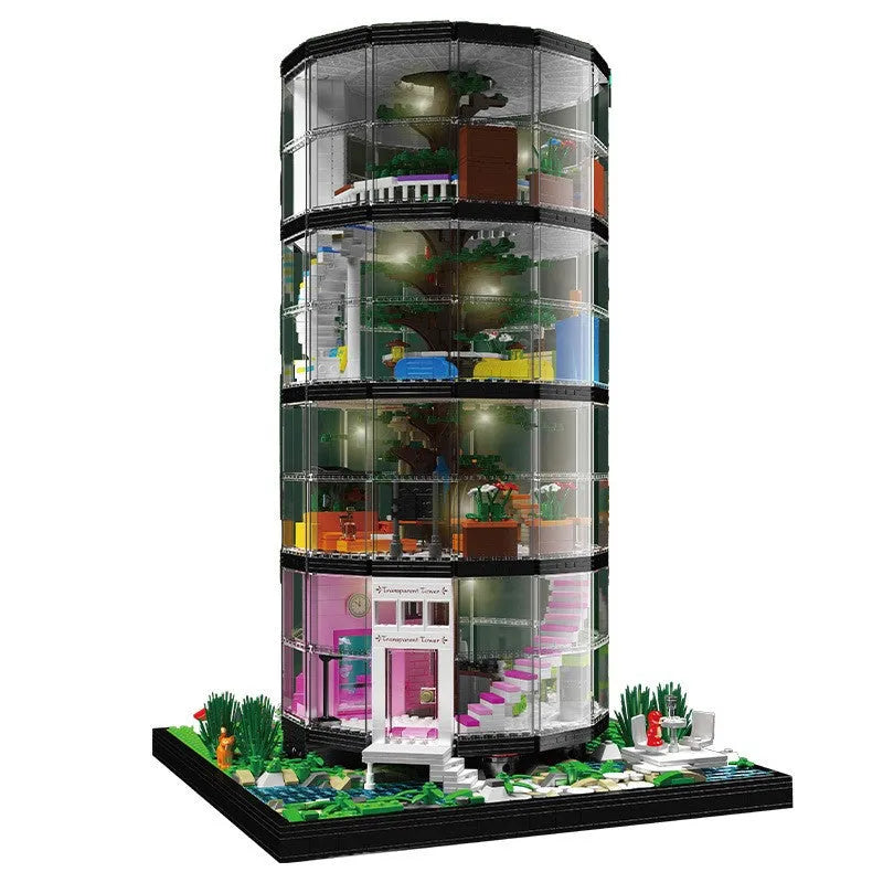 Mould King MOC Building Block Set: Transparent Tower, Model K16013