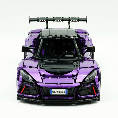 Trilumity Building Block Set: 1:8 Lotus Exige Cup 430 | Rare Amethyst Color Enamel Paint | Officially Licensed Edition (3730-Piece)
