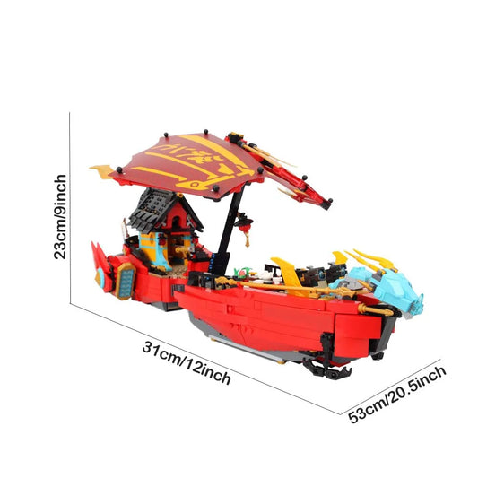 MOC Building Block Set: Movie Ninjago Destiny Bounty Race Against Time, Model 70087