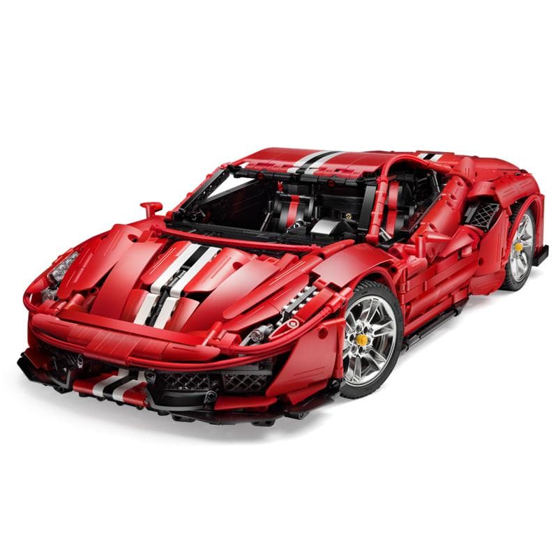 Trilumity Motorized Building Block Set: 1:8 The Ultimate Maranello V8 GT Supercar, The Ultimate Collectible (3187-Piece)