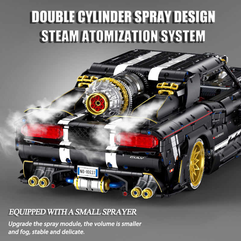 Trilumity Motorized Building Block Set: 1: 8 Dodge Challenger with Remote Control (3751-Piece)