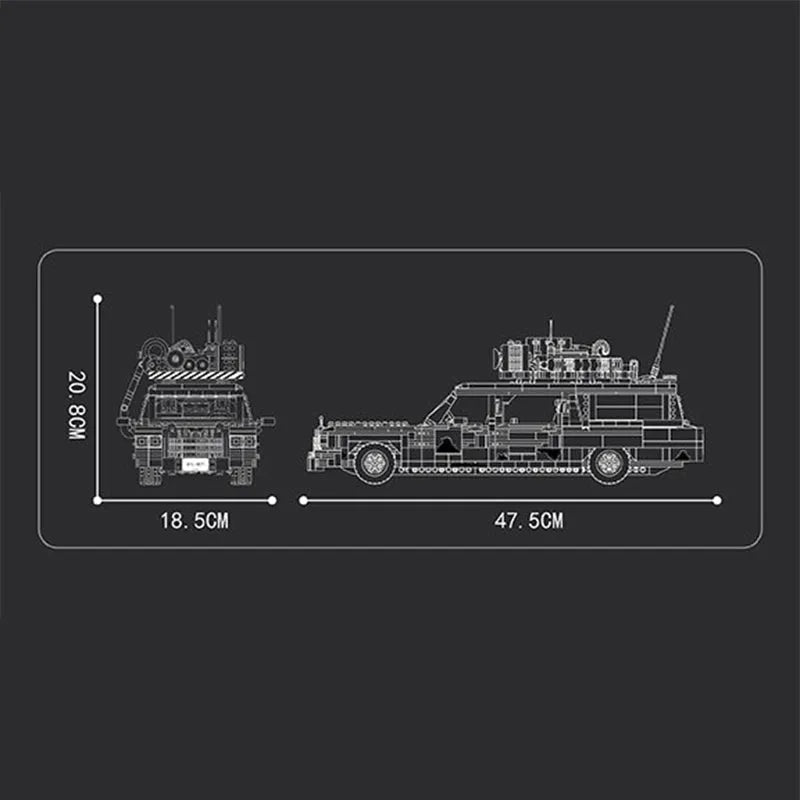 Mould King MOC Building Block Set: Ghost Hunter Bus, Model K10071