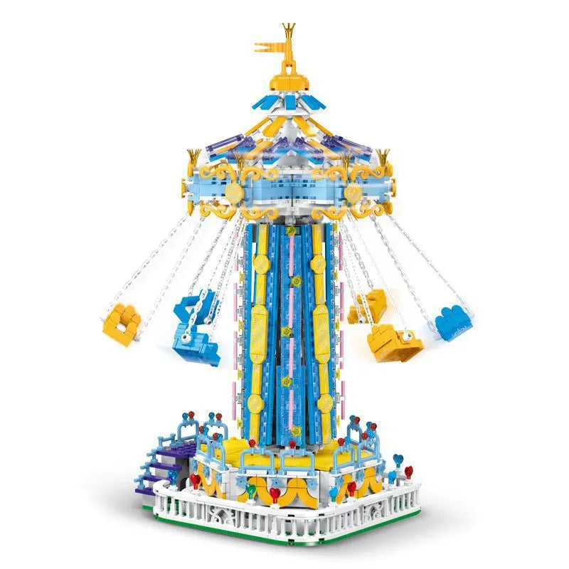 MORK MOC Motorized Building Block Set: Rotating Windmill, Model 031027