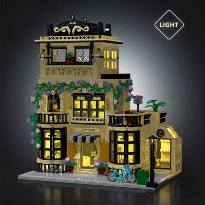 MORK MOC Building Block Set: Experts MOC City Cafe Block Module, Model 20113