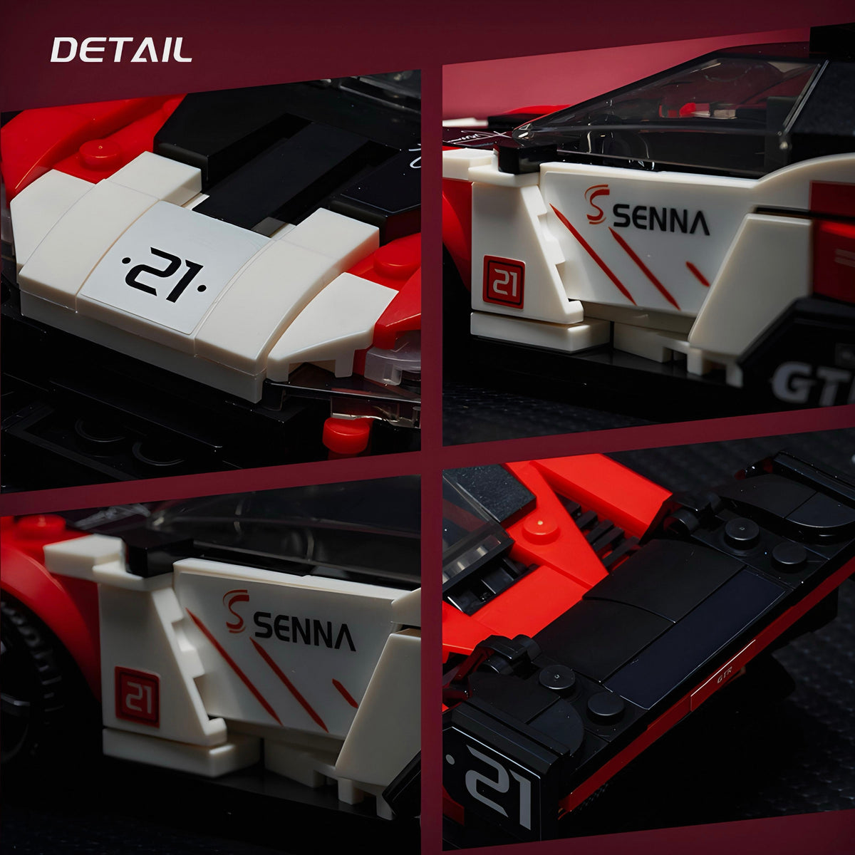 Trilumity Building Block Set: 1: 24 British Track Focus GTR (347-Piece)