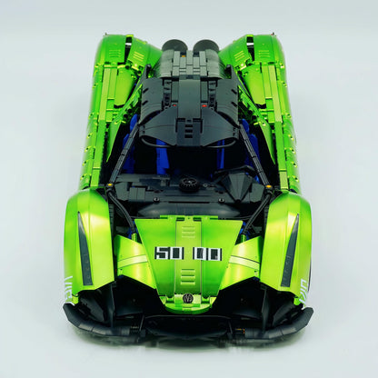 Trilumity Building Block Set: 1:8 Devel sixteen V16 | Neon Green Custom Edition | Officially licensed (4016Piece)