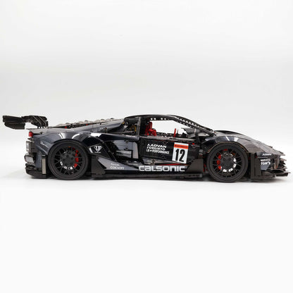Trilumity Building Block Set: 1:8 Lamborghini Aventador Svj Lbwk | Electroplated Black Custom Bull Widebody Supercar