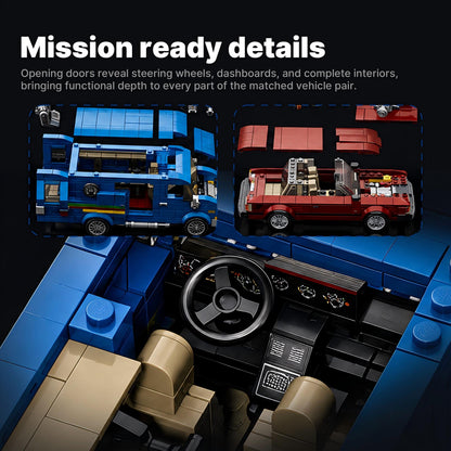Trilumity Building Block Set: Signal Hunters Set | 1980s Surveillance Duo (1060-Piece)