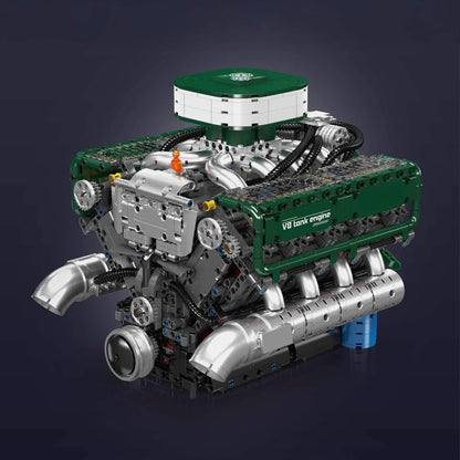 Trilumity Building Block Set: Motorised V8 Tank Engine (2250-Piece)