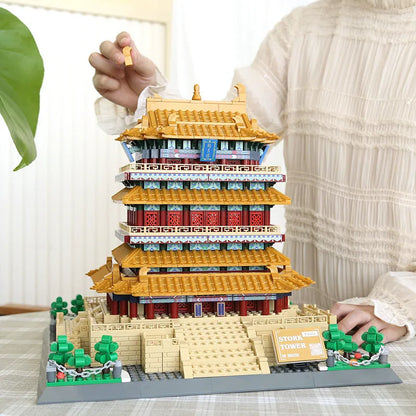 Wange MOC Building Block Set: China Stork Tower, Model 6229