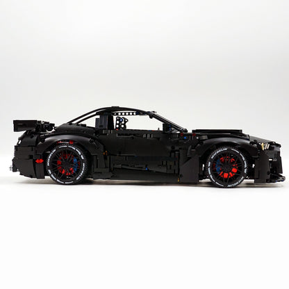 Trilumity Building Block Set: 1: 8 Ford Shelby Gt500, Matte Black Customized Version (3400Piece)
