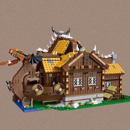 MORK MOC Building Block Set: The Vikings House, Model 033051