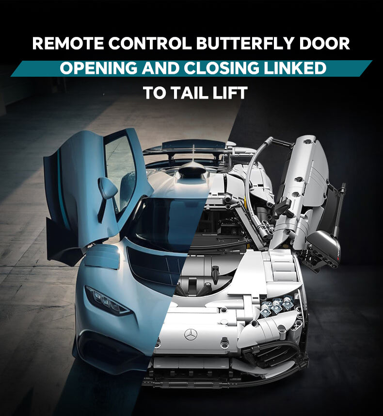 Trilumity Motorized Building Block Set: 1: 8 Mercedes AMG One Building Set with Remote Control, Fully Detailed Simulation, The Ultimate Collectible