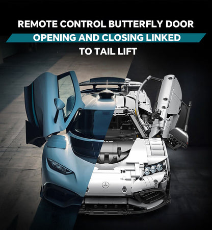Trilumity Motorized Building Block Set: 1: 8 Mercedes AMG One Building Set with Remote Control, Fully Detailed Simulation, The Ultimate Collectible
