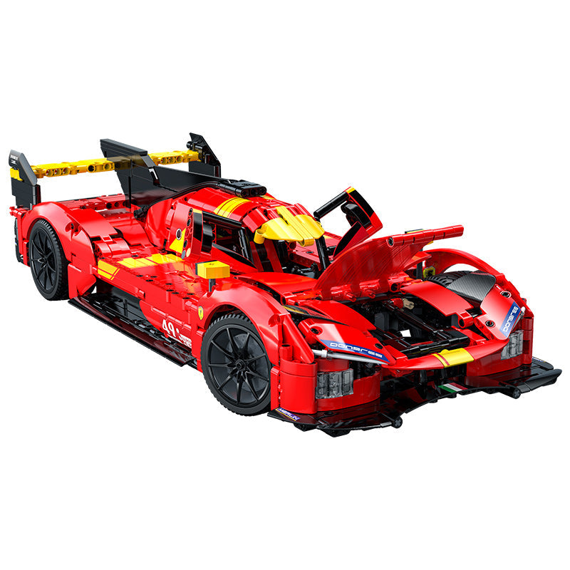 Trilumity Building Block Set: 1: 10 Le Mans Flame Supercar, Racing Aerodynamic Lines (1518-Piece)