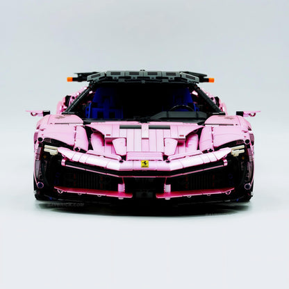 Trilumity Motorized Building Block Set: 1:8 Xx Track Hybrid Pink Plating Limited Color, The Ultimate Supercar, More Than 12 Features