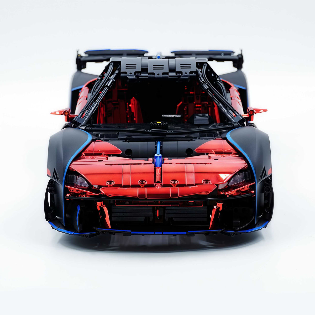 Trilumity Motorized Building Block Set: 1: 8 Woking Hypercar Track Focus, Aerodynamic Brilliance, Mirror Customized Edition (3862-Piece)