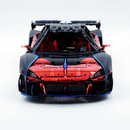 Trilumity Motorized Building Block Set: 1: 8 Woking Hypercar Track Focus, Aerodynamic Brilliance, Mirror Customized Edition (3862-Piece)