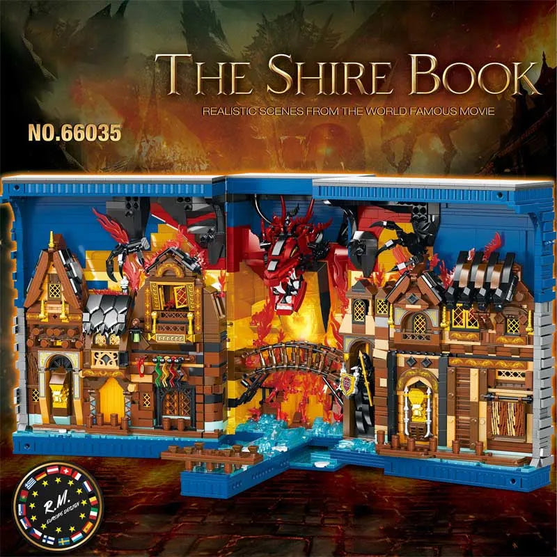 Reobrix MOC Building Block Set: Lord of Rings Movie MOC Hobbit Book, Model RE66035