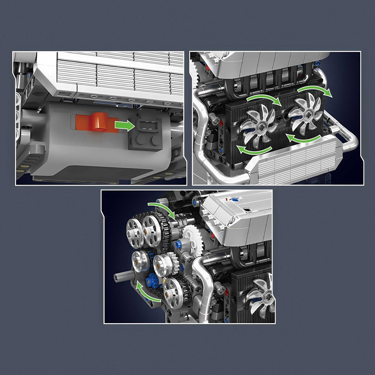 Trilumity Building Block Set: Motorised Inline-6 BMW Engine | German Performance Legend (743-Piece)