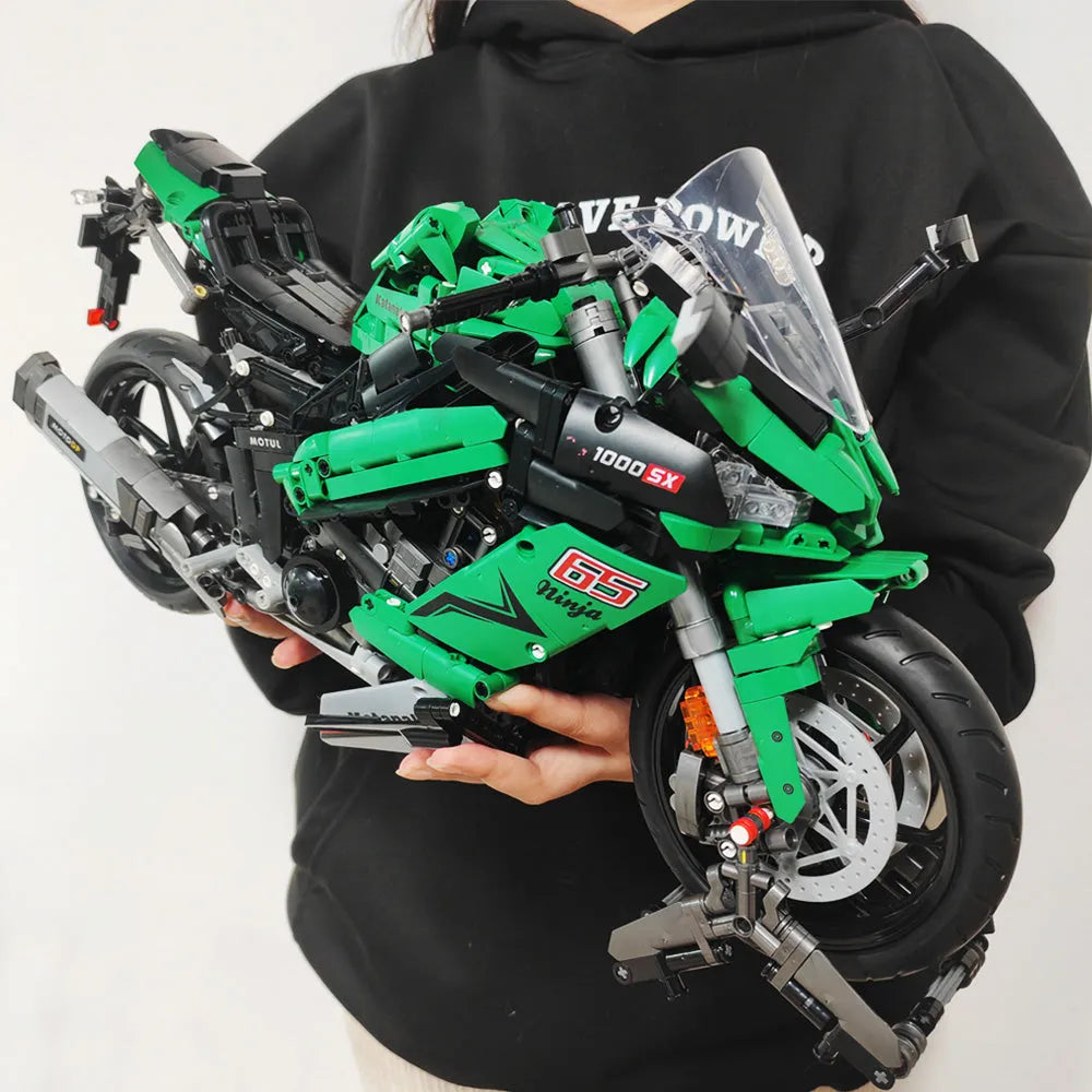 JieStar MOC Building Block Set: Kawasaki NINJA 1000SX Motorcycle, Model 58053