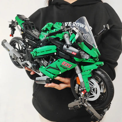 JieStar MOC Building Block Set: Kawasaki NINJA 1000SX Motorcycle, Model 58053