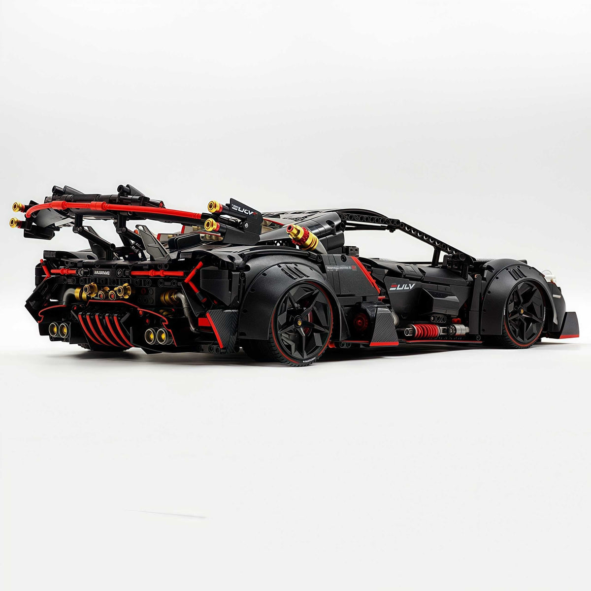 Trilumity Motorized Building Block Set: 1:8 Lamborghini Veneno Limited Edition Obsidian V12 Supercar | 64cm | Remote Controlled | 3809-Piece