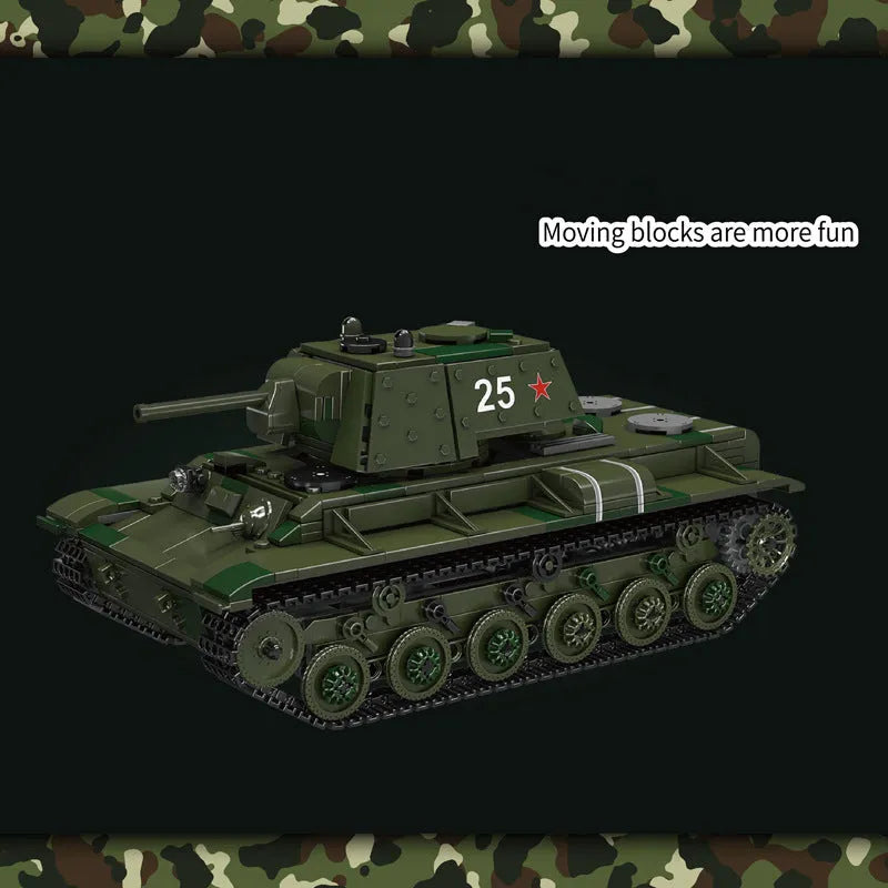 Mould King Building Block Set: Motorized KV-1 Heavy Tank, Model K20025