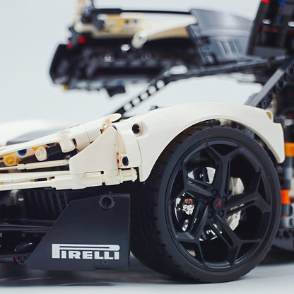 Trilumity Motorized Building Block Set: 1:8 The Ultimate British Woking Hypercar | White Custom Edition | Shipped in Original Gift Box (4200+-Piece)