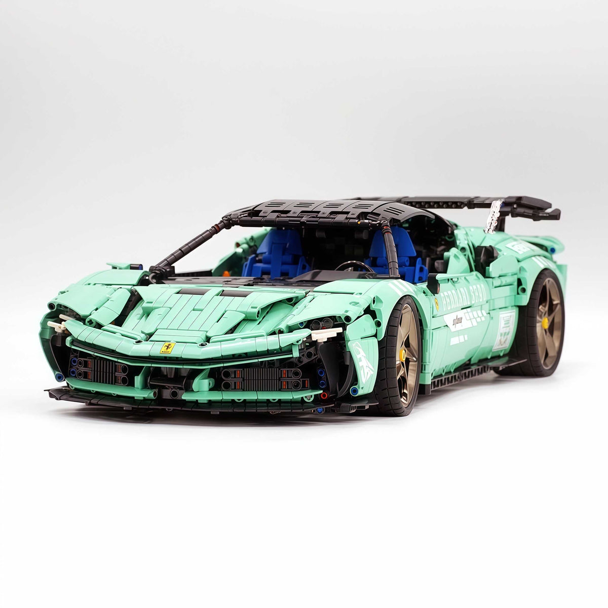 Trilumity Motorized Building Block Set: 1:8 Xx Track Hybrid Baked Enamel Mint Green Limited Color, The Ultimate Supercar, More Than 12 Features