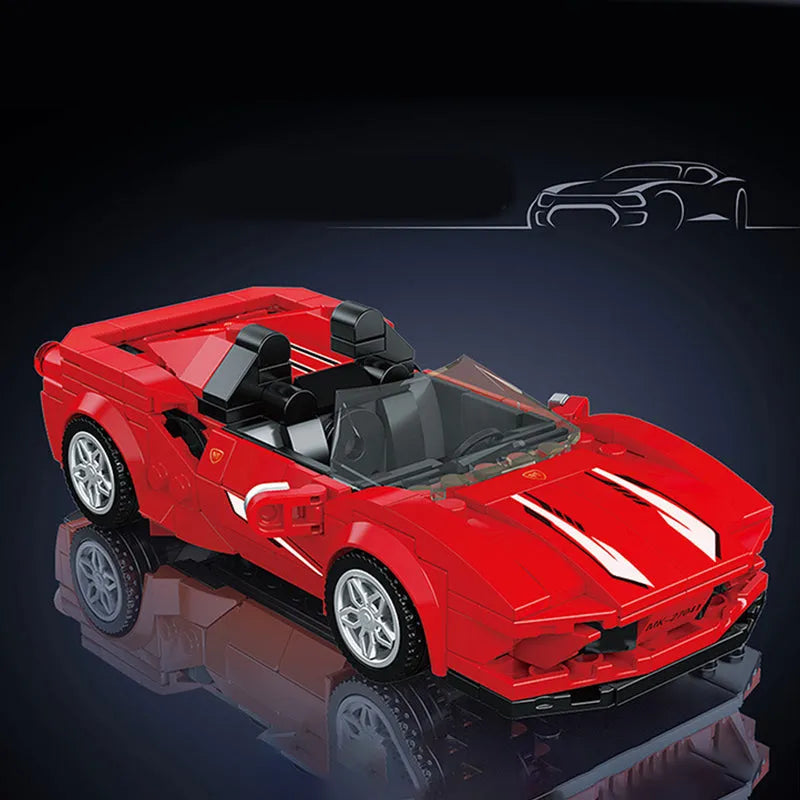 Mould King Building Block Set: Mini Ferrari F8 Speed Champions Racers, Model K27041