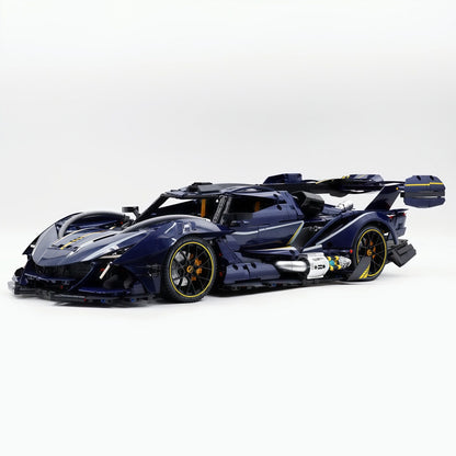 Trilumity Building Block Set: 1:8 Apollo Ie Hypercar — Midnight Edition | Starry Blue Exterior (3656Piece)