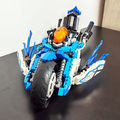 JieStar MOC Building Block Set: CYBERANGEL Concept Motorcycle, Model 58013