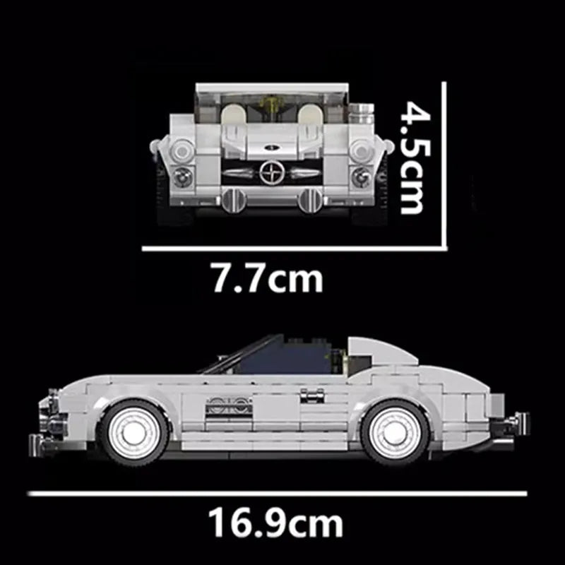 Mould King Building Block Set: Mini Mercedes-Benz 300SL Speed Champions Racers, Model K27037