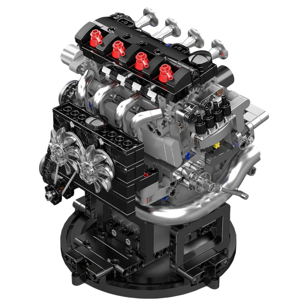 Trilumity Motorized Building Block Set: Jdm Vvt Performance Engine | Variable Valve Timing Engine Model | 772-Piece