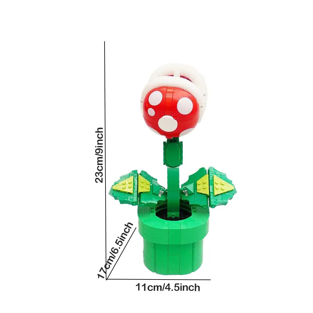 MOC Building Block Set: Super Mario Movie Piranha Plant, Model 79013