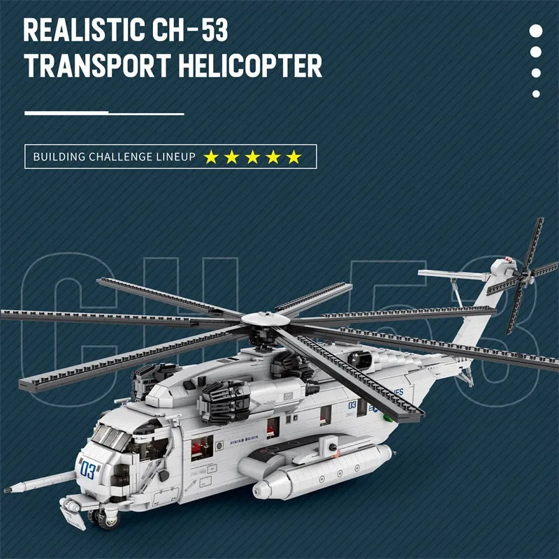 Reobrix Building Block Set: CH-53 Transport Helicopter, Model RE33037