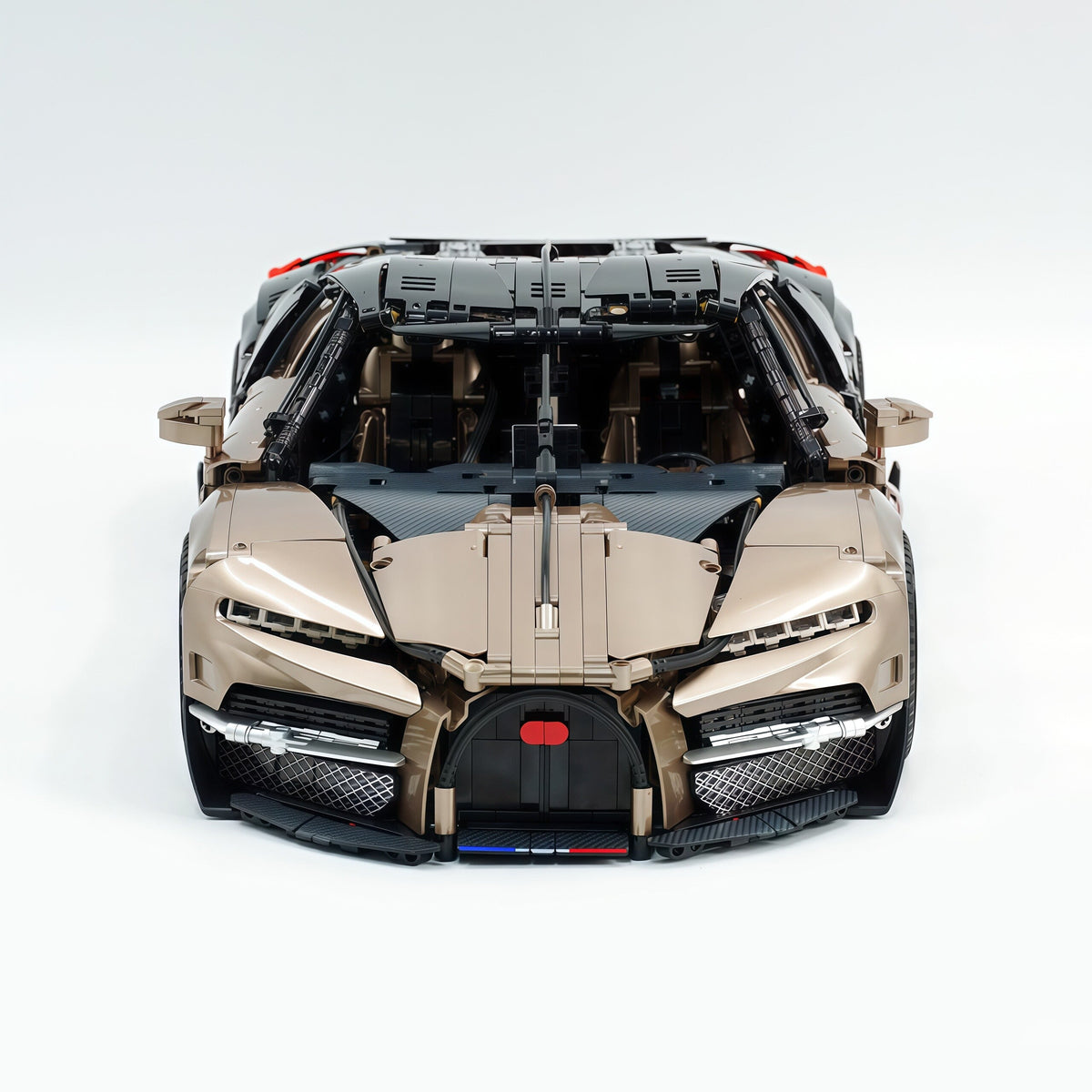 Trilumity Motorized Building Block Set: 1:8 French Hybrid V16 Hypercar | Combination of Bronze and Pearl Black | Ultimate Collector's Item