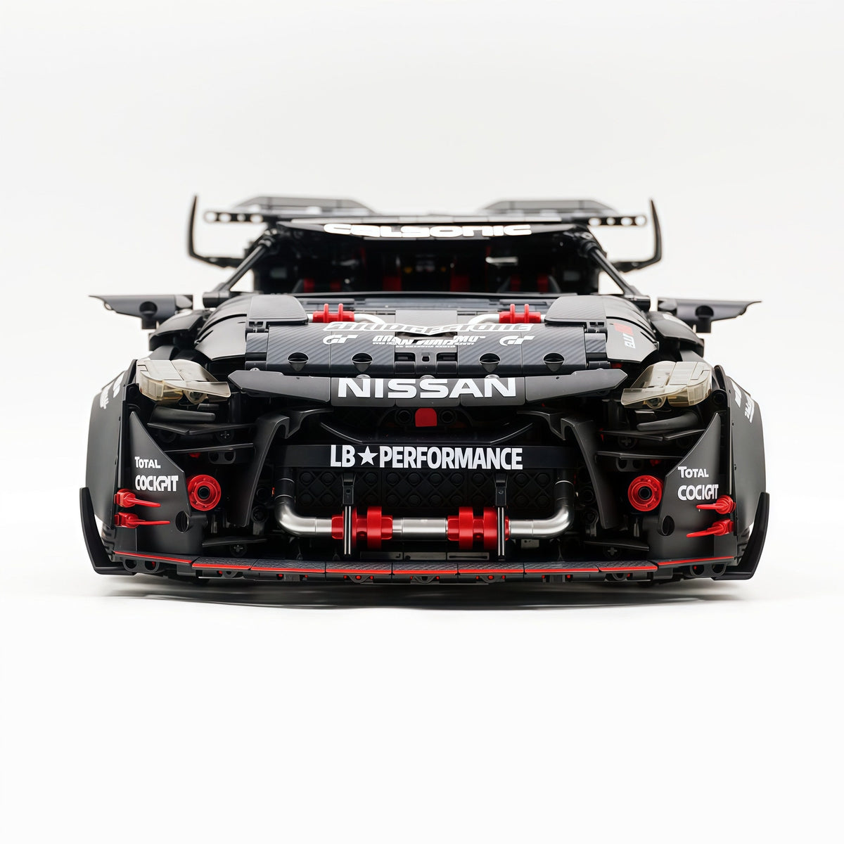 Trilumity Motorized Building Block Set: 1:8 Nissan GTR R35 Widebody Black Warrior Custom Edition | Black Beast | 3939+-Piece