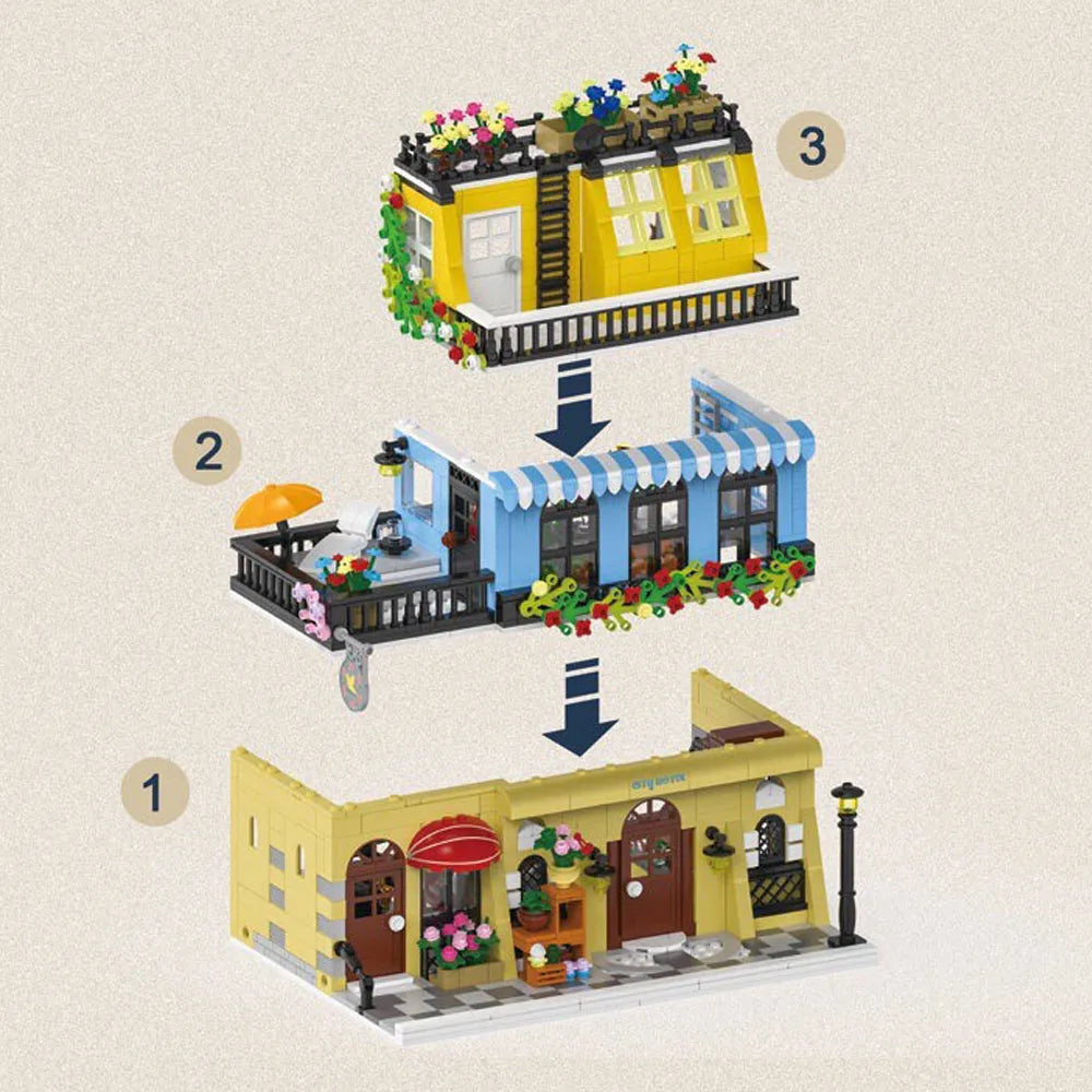 MORK MOC Building Block Set: Hotel Block Module, Model 20115