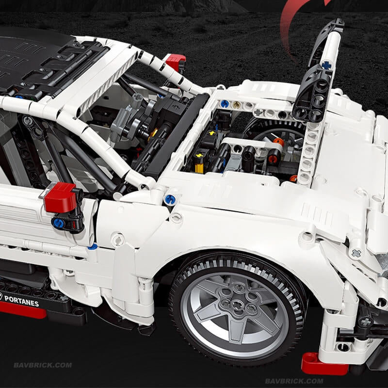 Trilumity Motorized Building Block Set: 1:10 Mercedes-Benz AMG C63-GTR | Remote Controlled Dtm German Coupe (2489Piece)