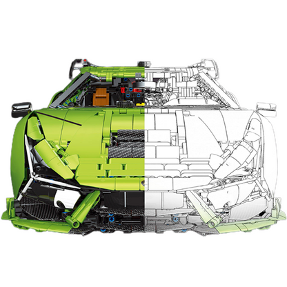 Trilumity Building Block Set: 1:6 Italian Bull Jota V12 Hypercar | The Largest Ever Car Model (6628-Piece)