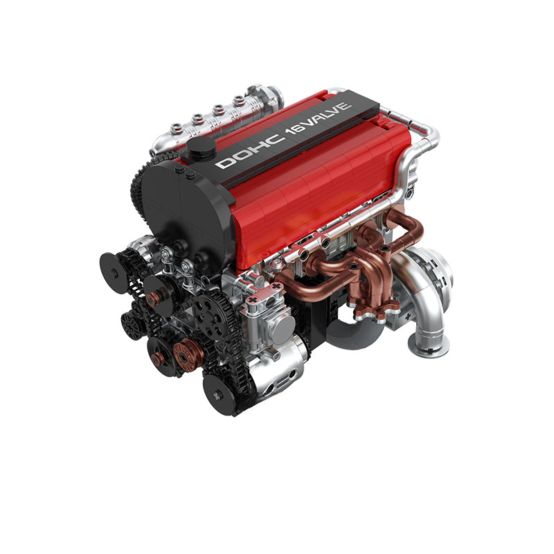 Trilumity Motorized Building Block Set: 🏁 4G63t | L4 Japanese Engine | Turbocharged Performance Model | 917-Piece