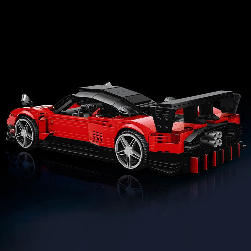 Mould King MOC Motorized Building Block Set: Supercar Pagani Zonda R Racing Car, Model 10041