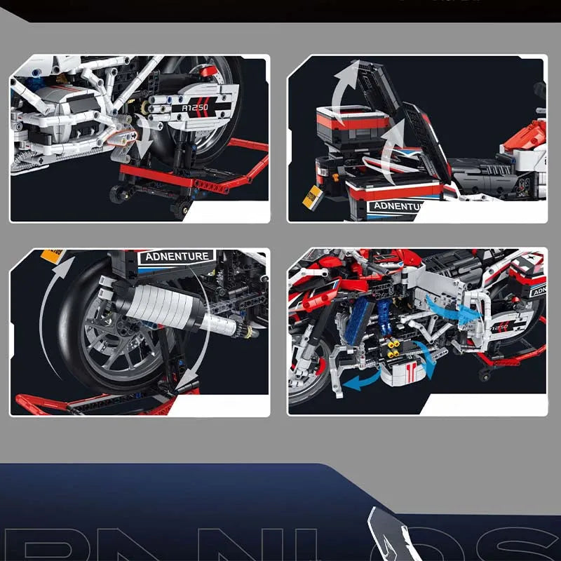 Panlos MOC Building Block Set: BMW R1250 Super Motorcycle, Model 672109