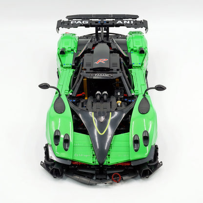 Trilumity Building Block Set: 1:8 Pagani Zonda R | Pearl Green Paint Italian Hypercar (3300+-Piece)