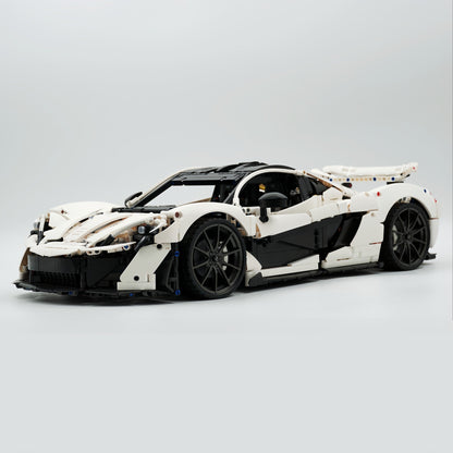 Trilumity Building Block Set: 1: 8 The Ultimate British Hybrid Hypercar | White Custom Edition(3893-Piece)